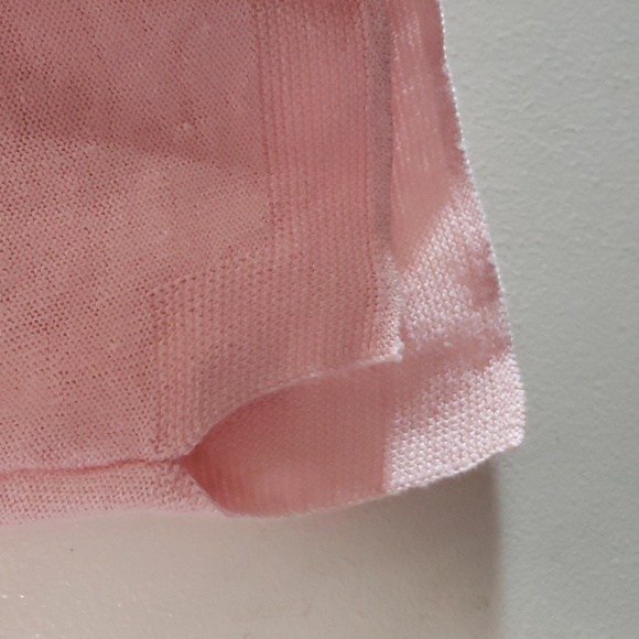 J.Jill Slub Knit Linen Blend Boatneck Sweater 3/4 Sleeves in Pale Pink Size SP - Picture 4 of 8